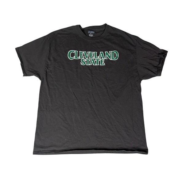 Champion Cleveland State Vikings T-Shirt Mens XL Black Short Sleeve Graphic Tee - Picture 1 of 8